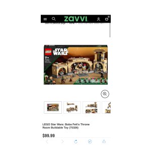 $79.99 LEGO Star Wars: Boba Fett’s Throne Room 乐高星战75326