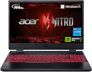 Amazon.com: Acer Nitro 5 AN515-58-57Y8 Gaming Laptop | Intel Core i5-12500H | NVIDIA GeForce RTX 3050 Ti Laptop GPU | 15.6&quot; FHD 144Hz IPS Display | 16GB DDR4 | 512GB Gen 4 SSD 