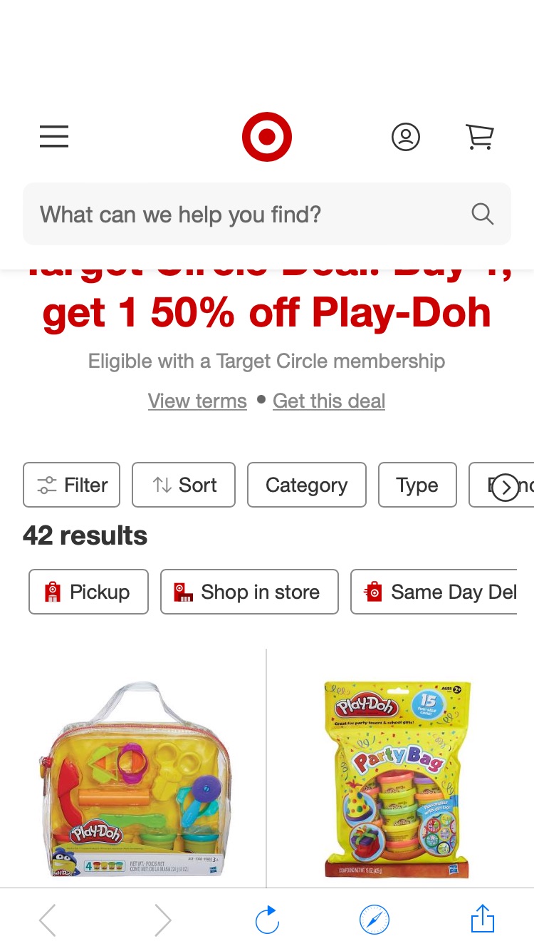 Buy 1, get 1 50% off Play-Doh