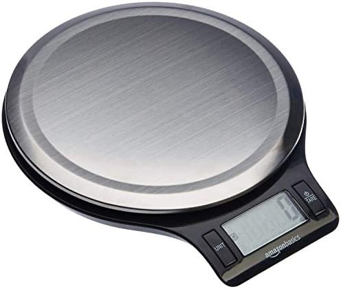 Amazon Basics Stainless Steel Digital Kitchen Scale with LCD Display