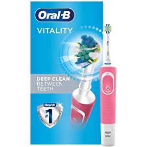 Oral-B Vitality FlossAction Electric Toothbrush with Replacement Brush Head, Pink