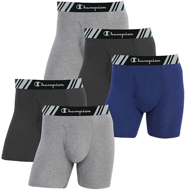 Men's Boxer Briefs All Day Comfort No Ride Up Double Dry X-Temp 5 Pack