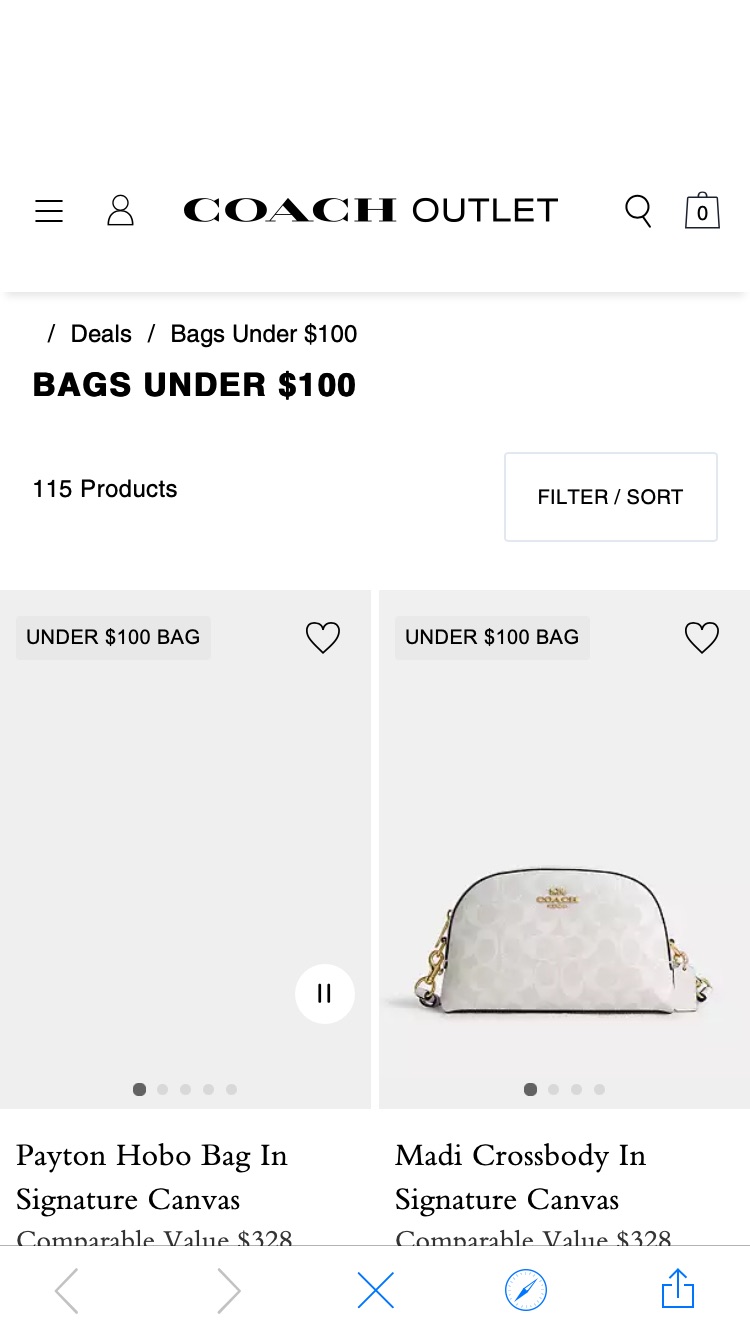 Bags Under $100 | COACH® Outlet