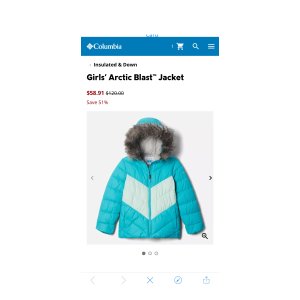 $58.91 Girls Arctic Blast™ Jacket | Columbia Sportswear