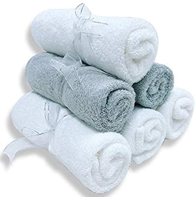 有机棉竹纤维多用小毛巾6条