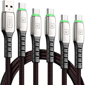 INIU Nylon Phone Charger USB-C Cables [5 Pack 3.1A]