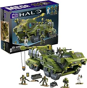 Amazon.com: MEGA Halo Infinite Toys Building Set for Kids, Unsc Elephant Sandnest Tank with 2041 Pieces, 5 Poseable Micro Action Figures and Accessories : Toys &amp; Games