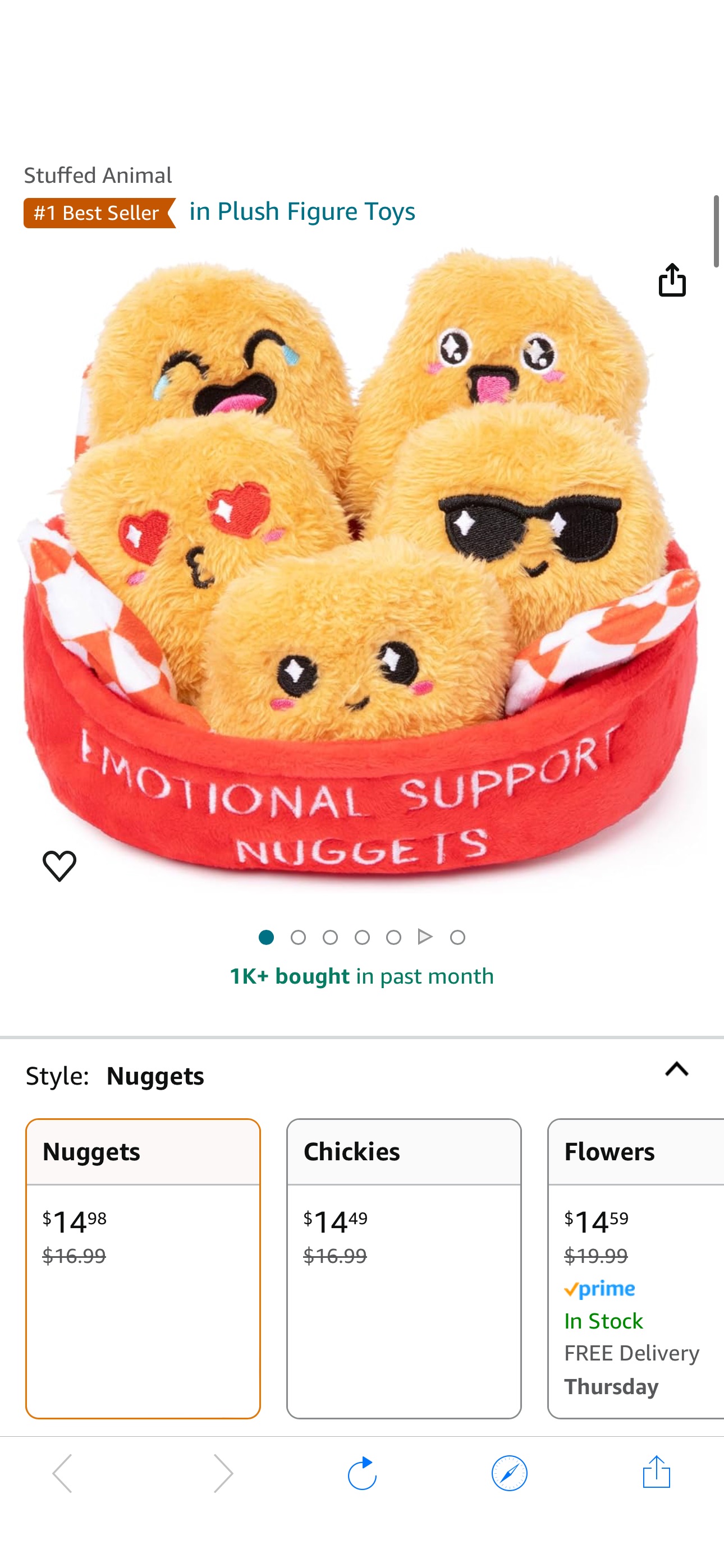 Amazon.com: What Do You Meme Emotional Support Nuggets - Plush Nuggets Stuffed Animal : Toys & Games