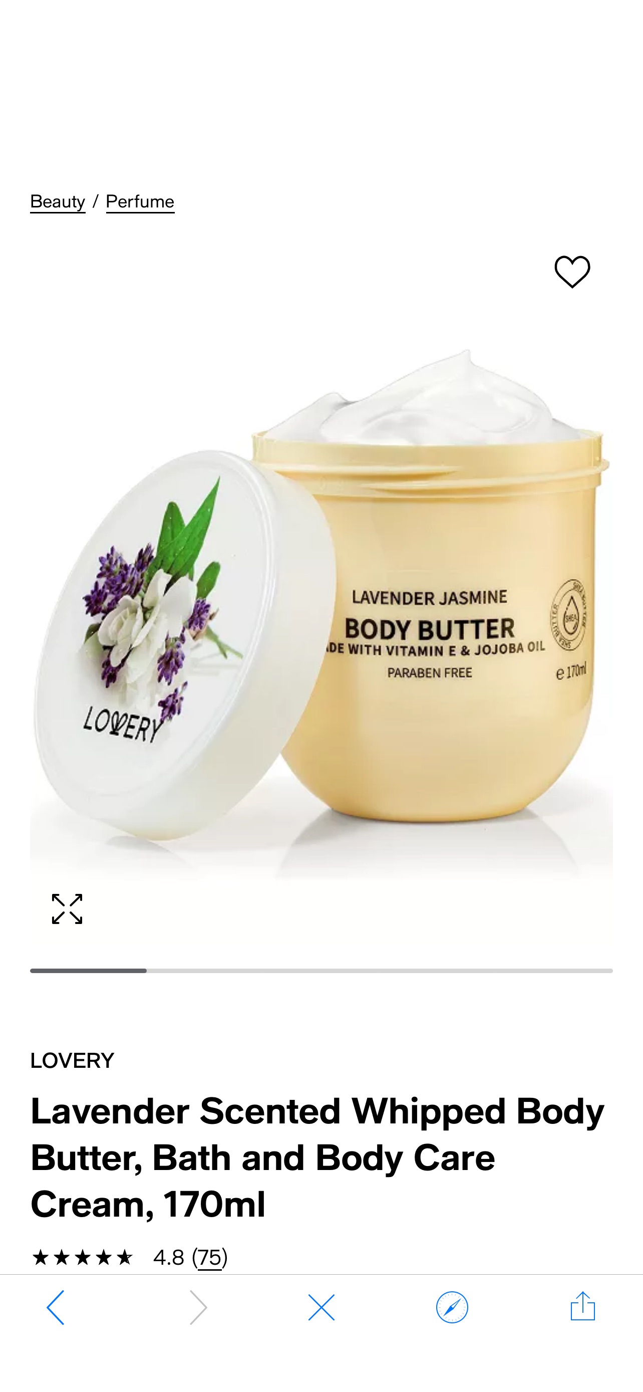 Lovery Lavender Scented Whipped Body Butter, Bath and Body Care Cream, 170ml & Reviews - Perfume - Beauty - Macy's