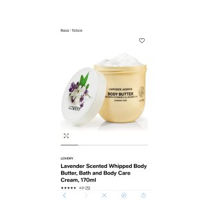 $11.25 Lovery Lavender Scented Whipped Body Butter, Bath and Body Care Cream, 170ml & Reviews - Perfume - Beauty - Macy s