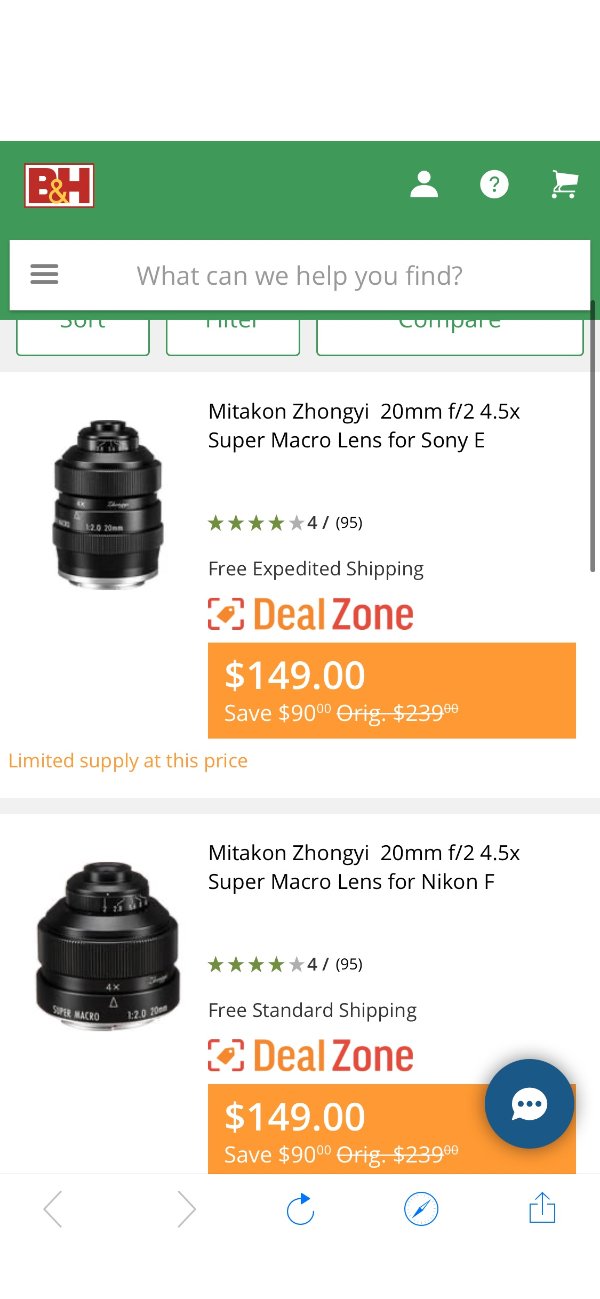 Mitakon Zhongyi 20mm f/2 4.5x Super Macro Lens