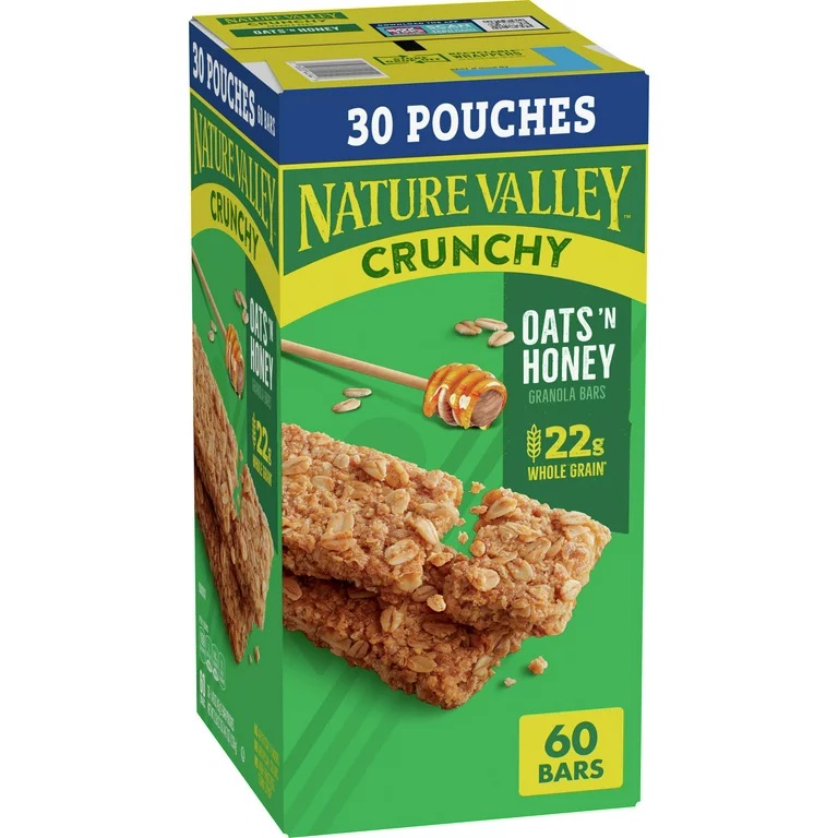 Nature Valley Crunchy Oats 'n Honey Granola Bars 30 Count - Walmart.com