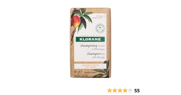 Klorane Nourishing Shampoo Bar with Mango , 2.8 Oz (Pack of 1)