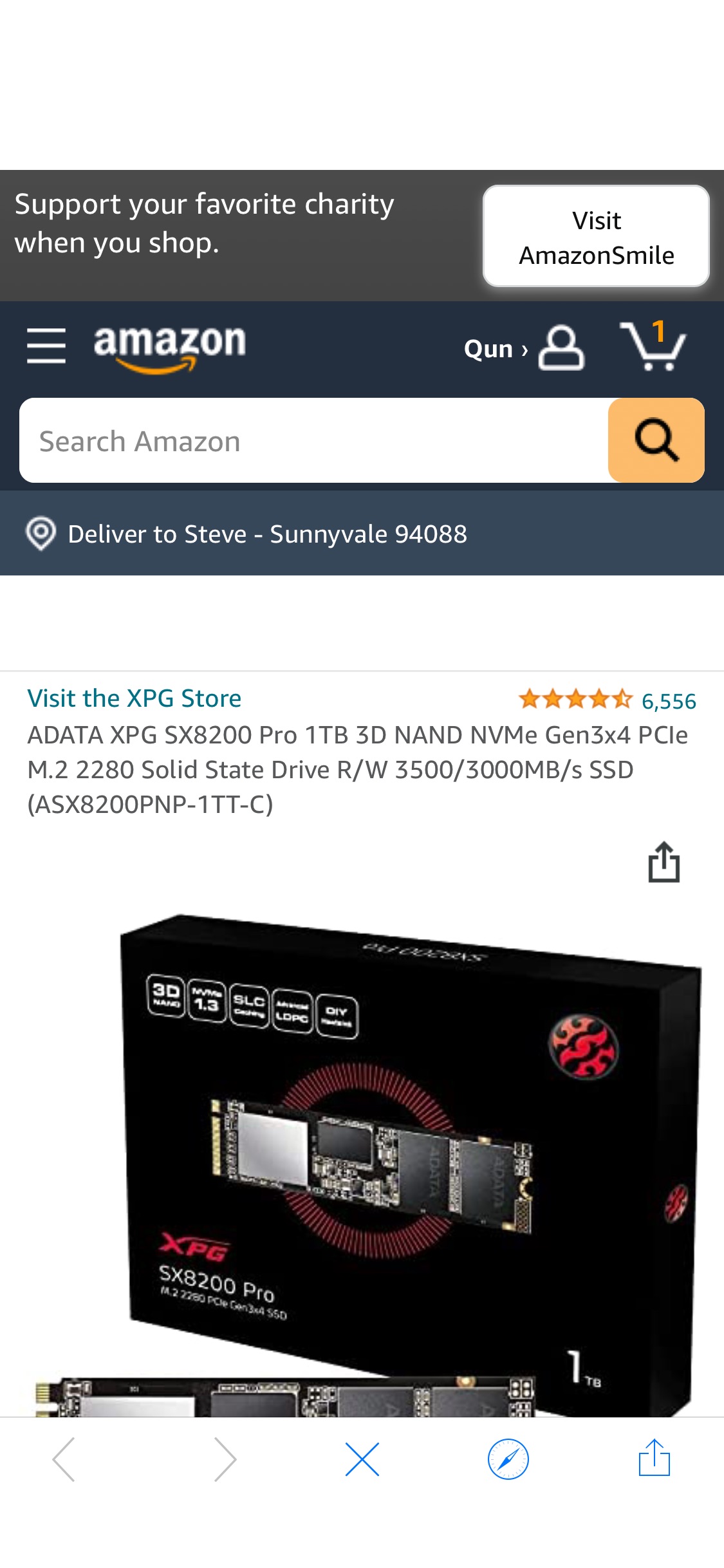 Amazon.com: ADATA XPG SX8200 Pro 1TB 3D NAND NVMe Gen3x4 PCIe M.2 2280 Solid State Drive R/W 3500/3000MB/s SSD (ASX8200PNP我-1TT-C) : Electronics
