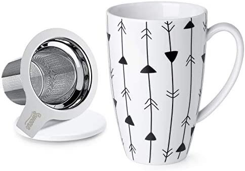 201.205 Porcelain Tea Mug with Infuser and Lid