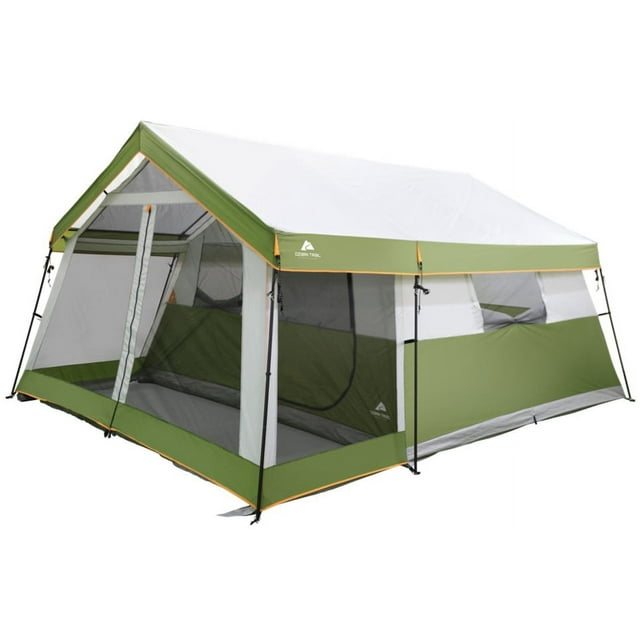 Ozark Trail 8-Person Family Cabin Tent 1 Room with Screen Porch, Green, Dimensions: 12&#39;x11&#39;x7&#39;, 45.86 lbs. - Walmart.com