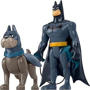Amazon.com: Fisher-Price DC League of Super-Pets Batman &amp; Ace The Hound Poseable Figure &amp; Accessory Set for Preschool Kids Ages 3+ Years : Toys &amp; Games