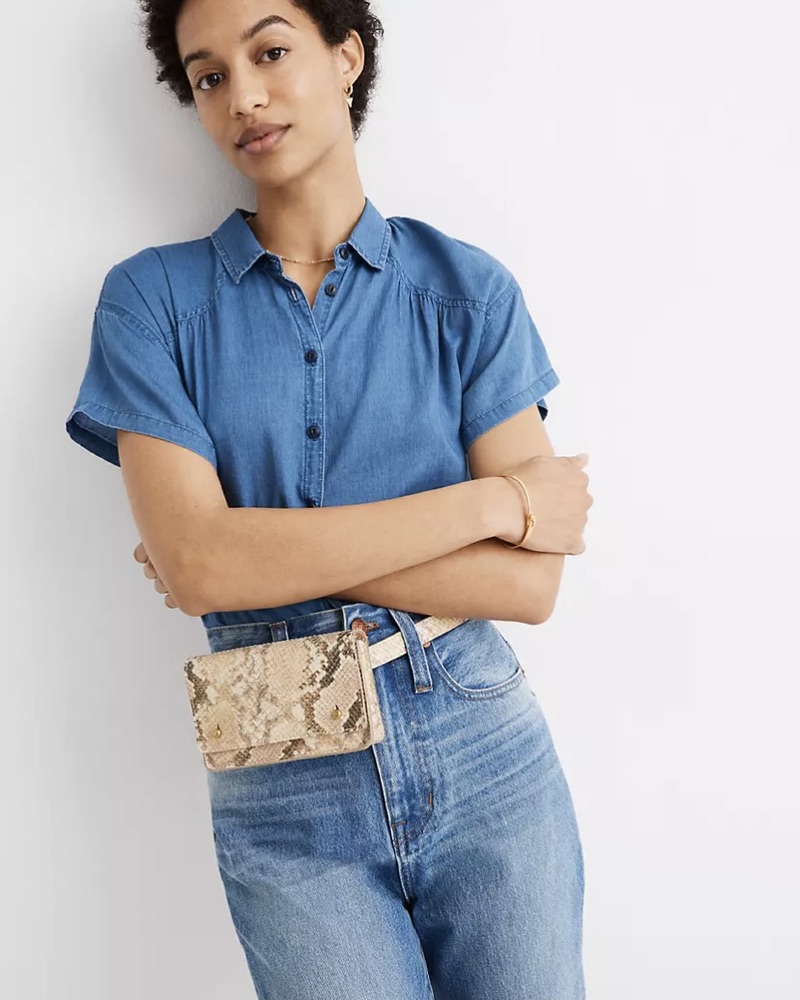 The Leather Belt Bag: Snake Embossed Edition
Madewell 蛇皮纹腰包