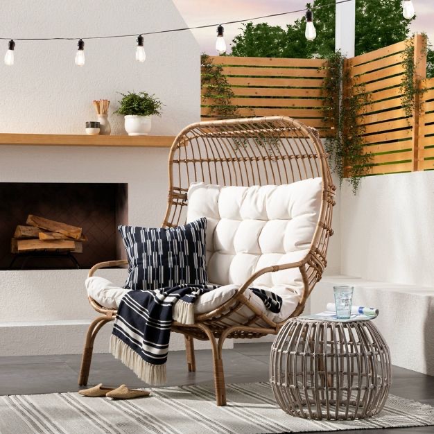 Wicker & Metal Patio Egg Chair - Threshold™ Designed With Studio Mcgee : Target