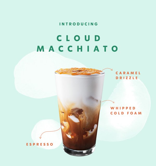 星巴克新品咖啡Cloud Macchiato上市