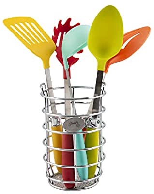 Amazon.com: Fiesta Nylon 5 Piece Tool Set with Wire Crock: Kitchen & Dining 烹饪厨具5件套外加收纳架