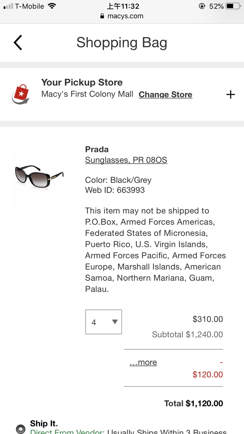 sunglasses - Macy's 大牌太阳眼镜最高减120