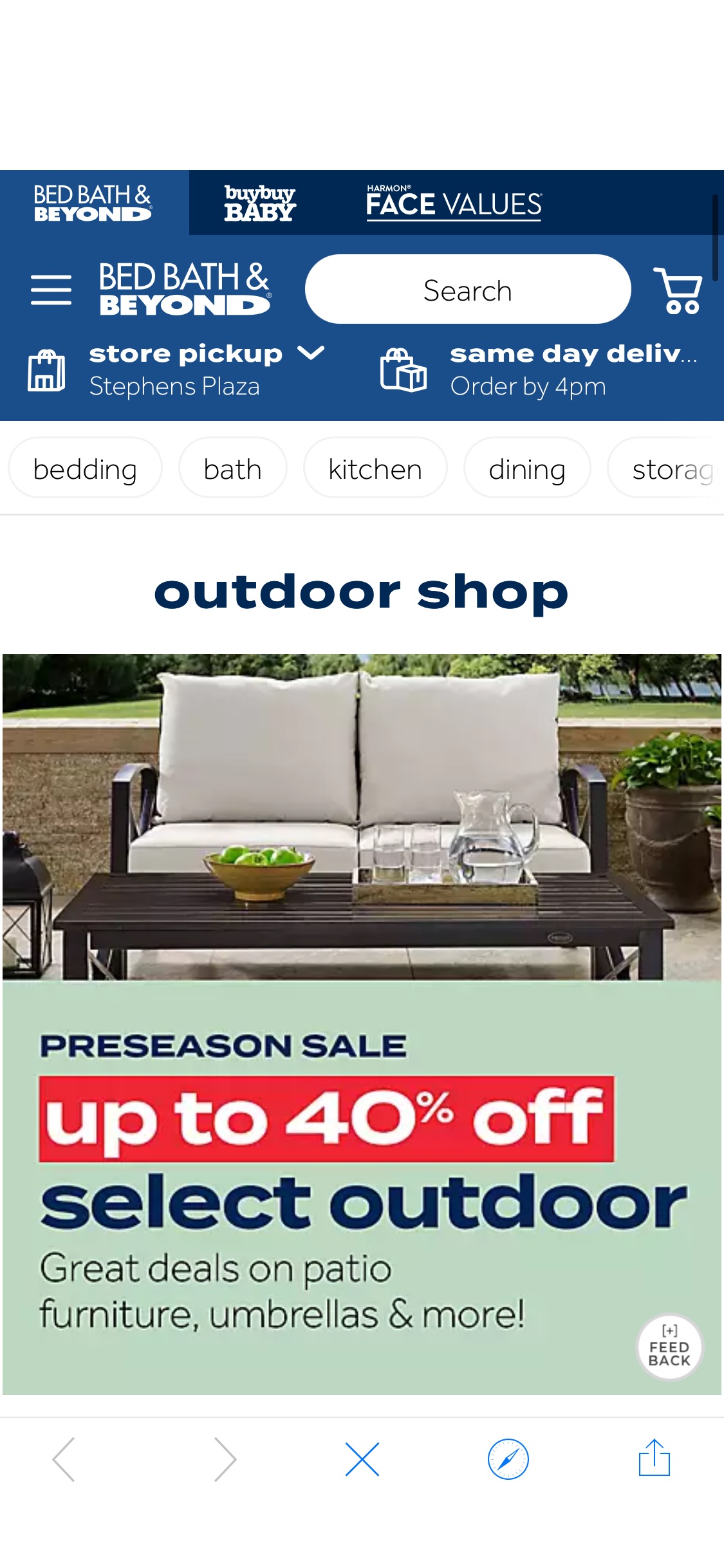 Outdoor Furniture, Patio Furniture Sets, Outdoor Decor, Cooking | Bed Bath & Beyond 阳台装饰品等促销