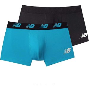 $14.98 New Balance Men s Performance 3 Trunk No Fly, Deep Jade/Thunder, Medium (32-34 )男士内裤