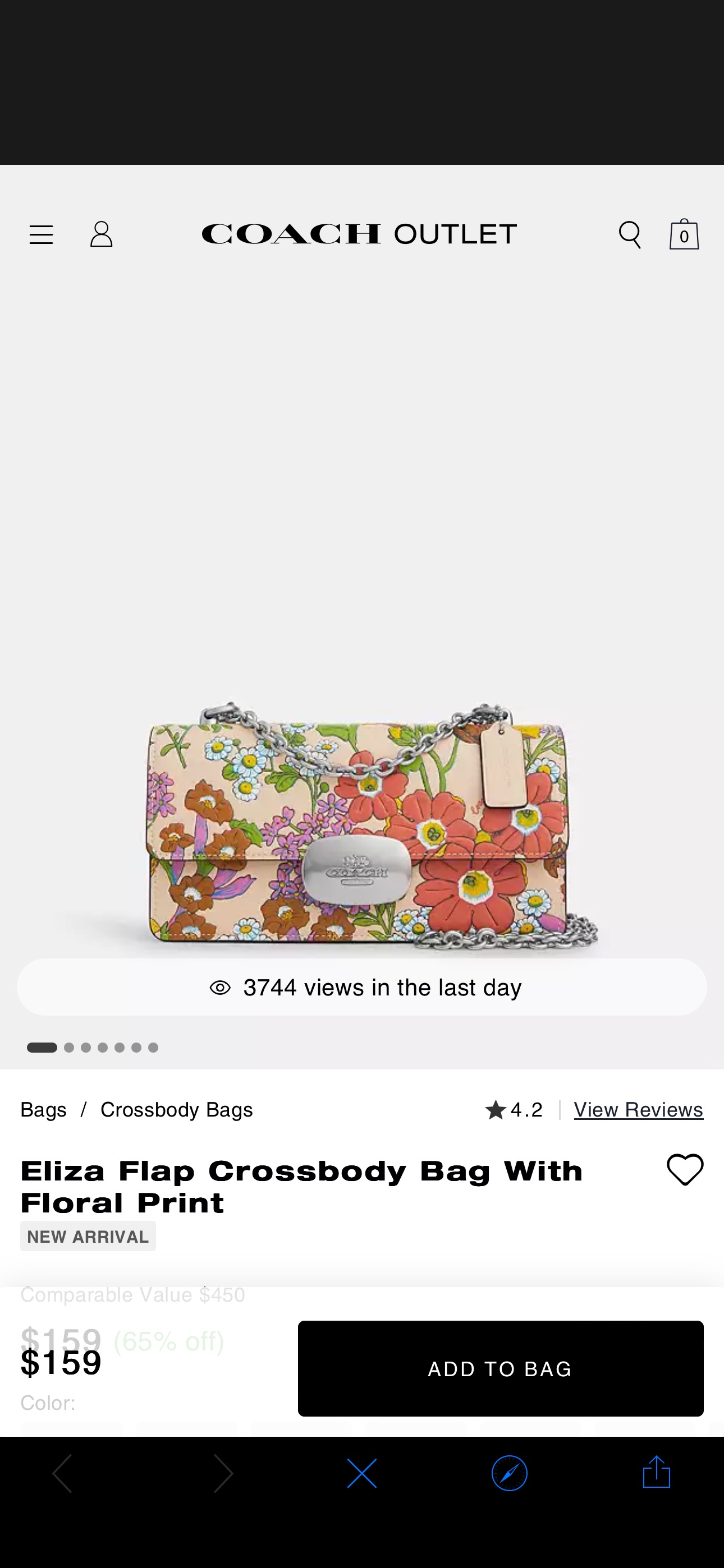 COACH® | Eliza Flap Crossbody Bag With Floral Print
