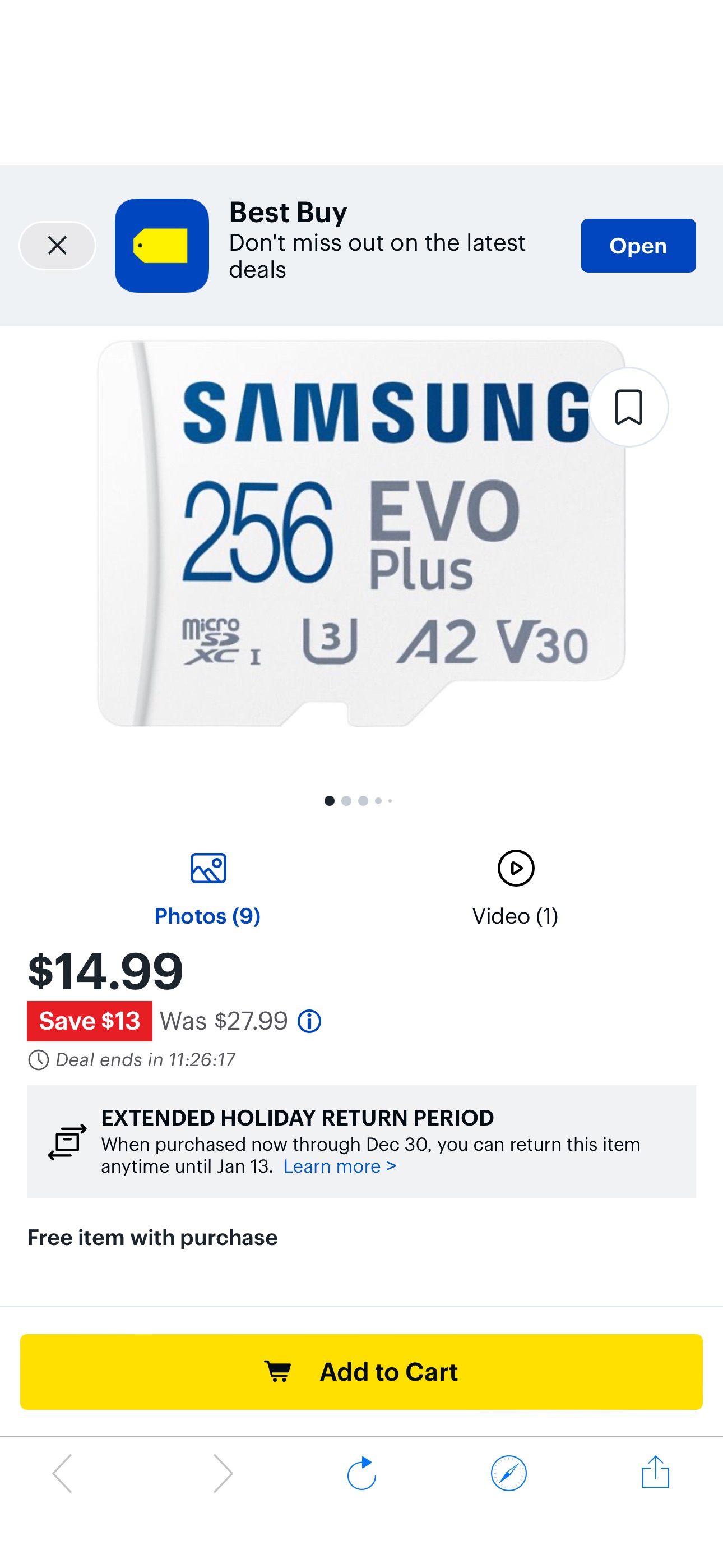 Samsung EVO Plus 256GB microSDXC UHS-I Memory Card with Adapter MB-MC256KA/AM - Best Buy