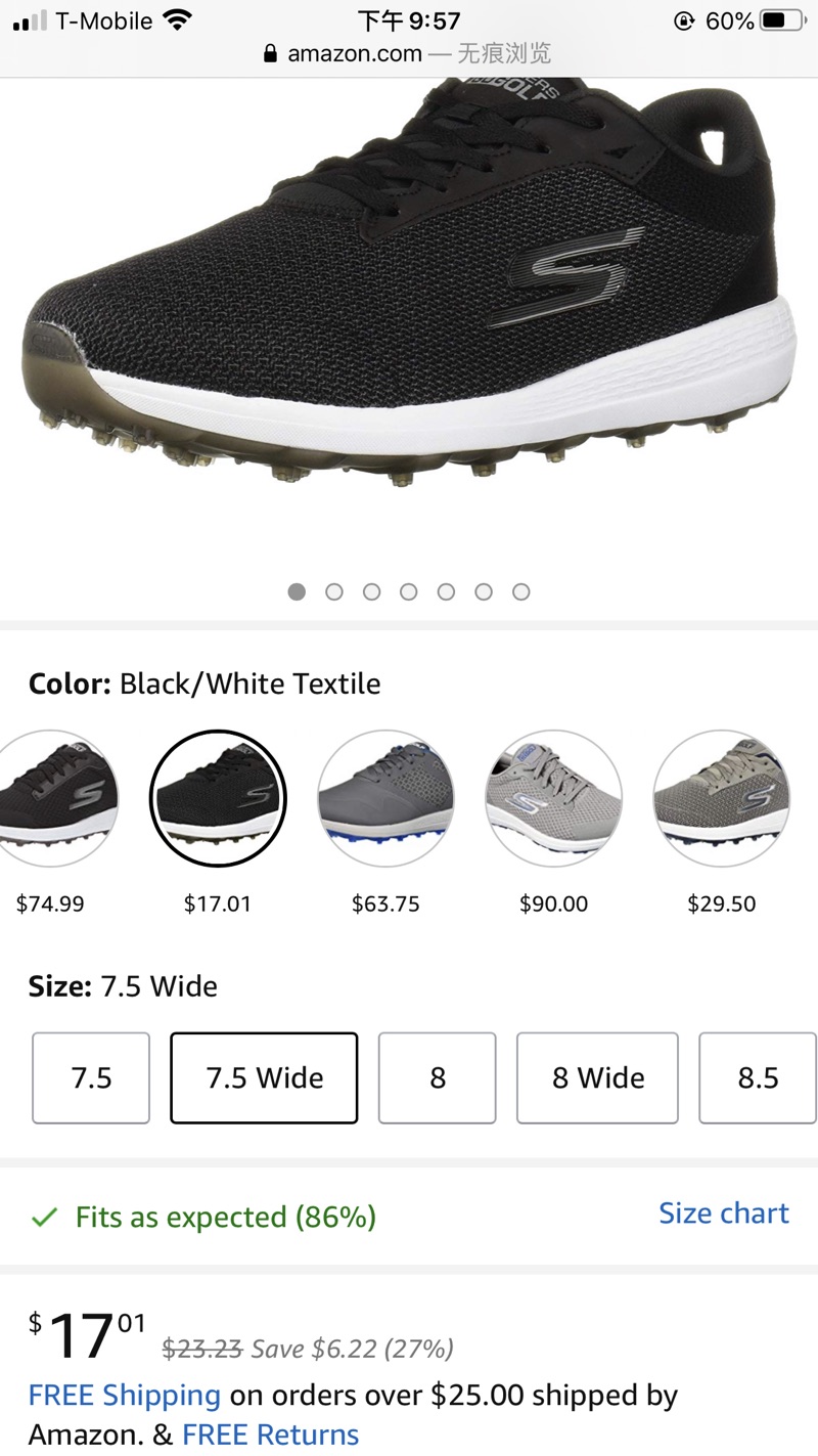 Amazon.com | Skechers男高尔夫鞋
