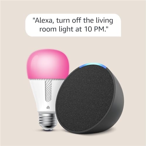 Amazon.com: Echo Pop in Charcoal bundle with TP-Link Kasa Smart Color Bulb : Amazon Devices & Accessories