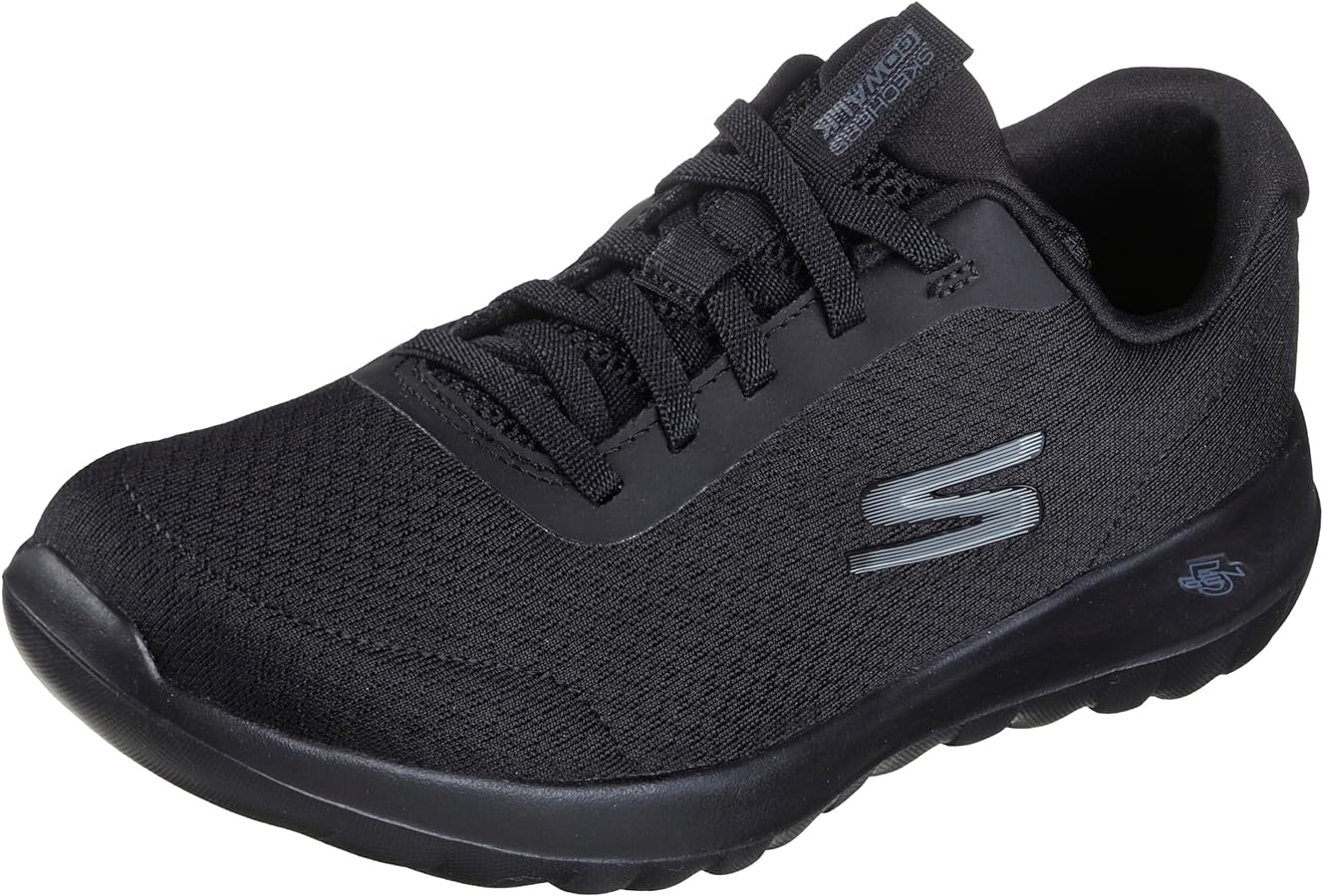Amazon.com | Skechers Women's Go Walk Joy-Ecstatic Sneaker, Black/White, 7 | Walking
