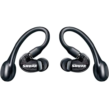 Shure AONIC 215无线耳塞，带重低音的优质音频，蓝牙5，带充电盒，指尖控件-黑色