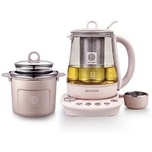 $151.99 Amazon.com: Buydeem K2693 Health Pot, Health-Care Beverage Tea Maker and Kettle, 9-in-1 Programmable Brew Cooker Master, 1.5 L, Pink: Kitchen & Dining北鼎养生壶