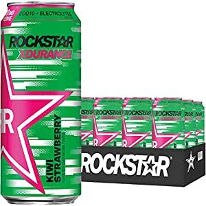 Rockstar Energy Drink Xdurance Kiwi Strawberry, 16oz Cans (12 Pack) (Packaging May Vary)