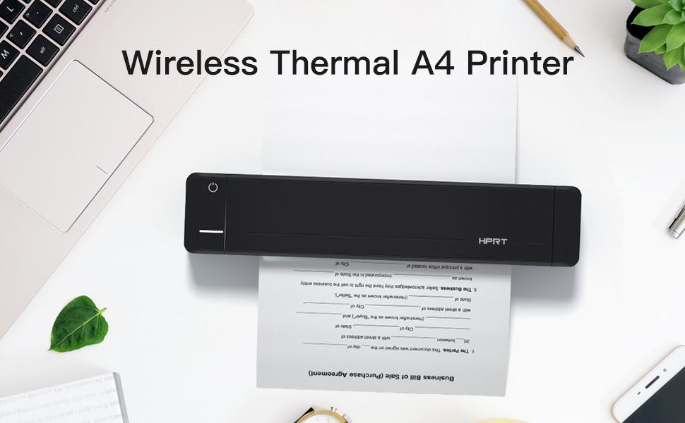 Amazon.com: PRT MT800 Portable A4 Wireless Bluetooth Thermal Printer, Suitable for Mobile Office, Supports 216 mm Width A4 Printing Paper, Compatible with Android热敏打印机旅行打印机