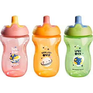 Tommee Tippee Sportee Water Bottle for Toddlers, Spill-Proof | 10oz, 12m+, 3 Pack