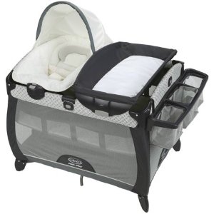 Graco Pack 'n Play Quick Connect Portable Napper DLX Playard with Bassinet, McKinley -BB