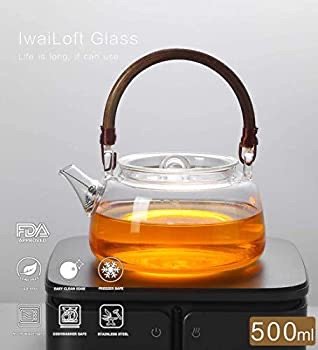IwaiLoft 玻璃茶壶17oz 可在炉灶上加热