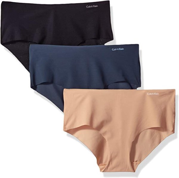 Calvin Klein Women's Invisibles 3 Pack Hipster Panty