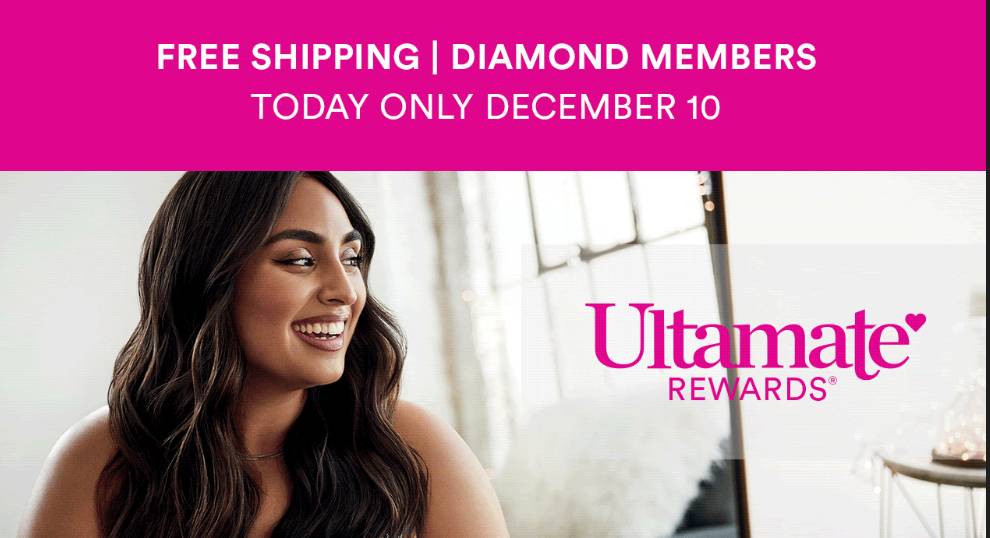 Ulta 今日 diamond 会员无门槛免运