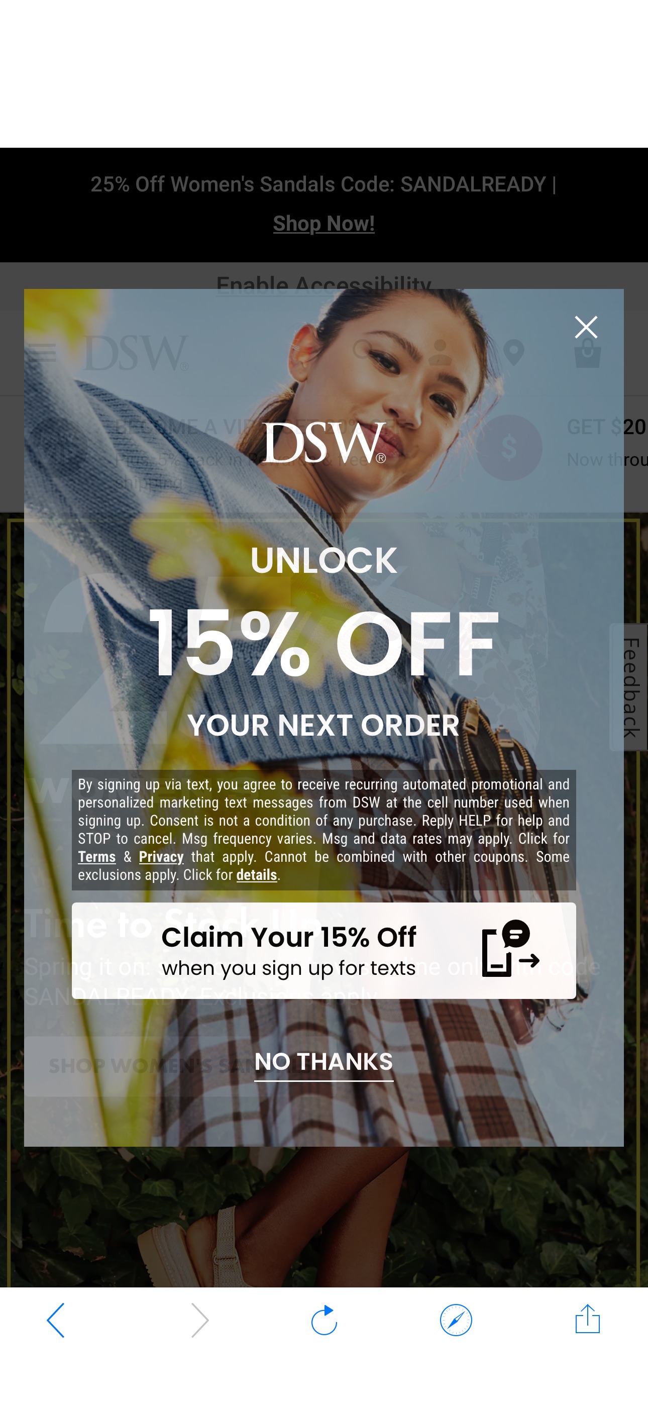 Shoes: Women's, Men's & Kids Shoes from Top Brands | DSW 25% off Women’s Sandals with code: SANDALREADY
Plus, earn $20 in DSW dollars when you spend $75 or more.