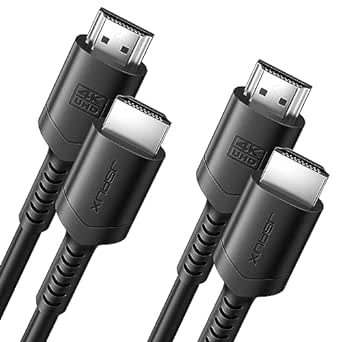 Amazon.com: JSAUX 4K HDMI Cable 2-Pack 3.3ft, High Speed HDMI 2.0 Cord, 4K@60Hz, 2K@144hz HDR, 18Gbps, HDCP 2.2, 1080p, 2160P, Ethernet, 3D, ARC  