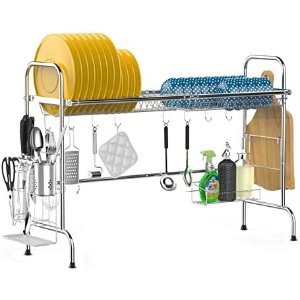 $27.59 Amazon.com - Over The Sink Dish Drying Rack - iSPECLE Stainless Steel Dish Rack Above Sink Shelf 池上不锈钢沥水架
