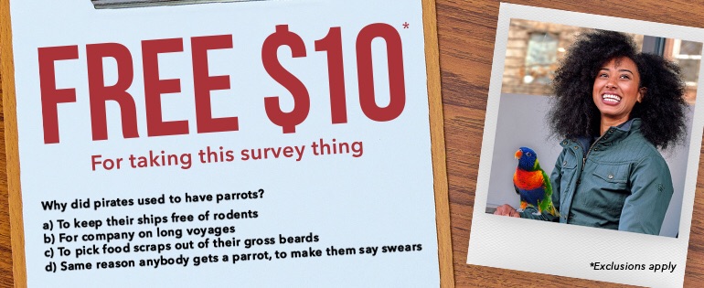 Moosejaw $10 Survey Thing 填问卷得10刀