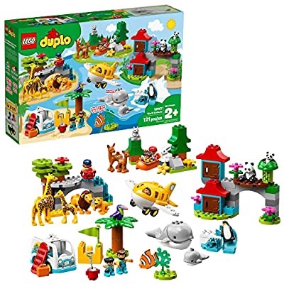 乐高LEGO DUPLO Town World Animals 10907 Exclusive Building Bricks (121 Pieces)