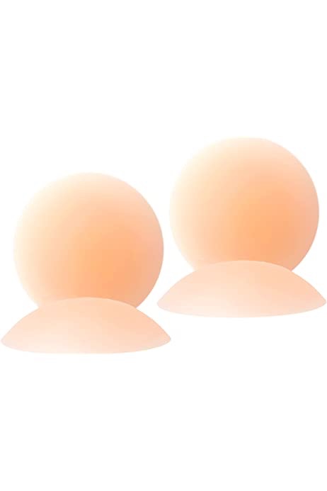 Amazon.com: Doublepear Nipple Covers For Women-reusable Invisible Adhesive Silicone Pasties Bra Crème : Clothing, Shoes & Jewelry硅胶