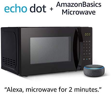 Amazon.com: AmazonBasics Microwave with Echo Dot (3rd Gen.) - Charcoal: Amazon Devices 微波炉