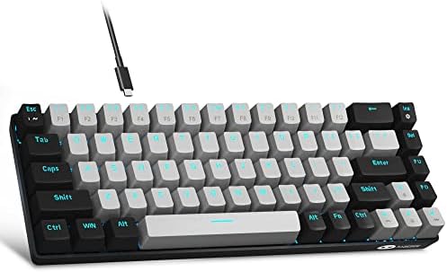 Amazon.com: MageGee Portable 60% Mechanical Gaming Keyboard, MK-Box LED Backlit Compact 68 Keys Mini Wired Office Keyboard with Blue Switch for Windows Laptop PC Mac - Grey/Black : Video Games